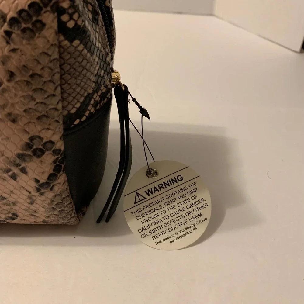Tender Love and‎ Carry Faux Snakeskin Cosmetic Bag  NWT